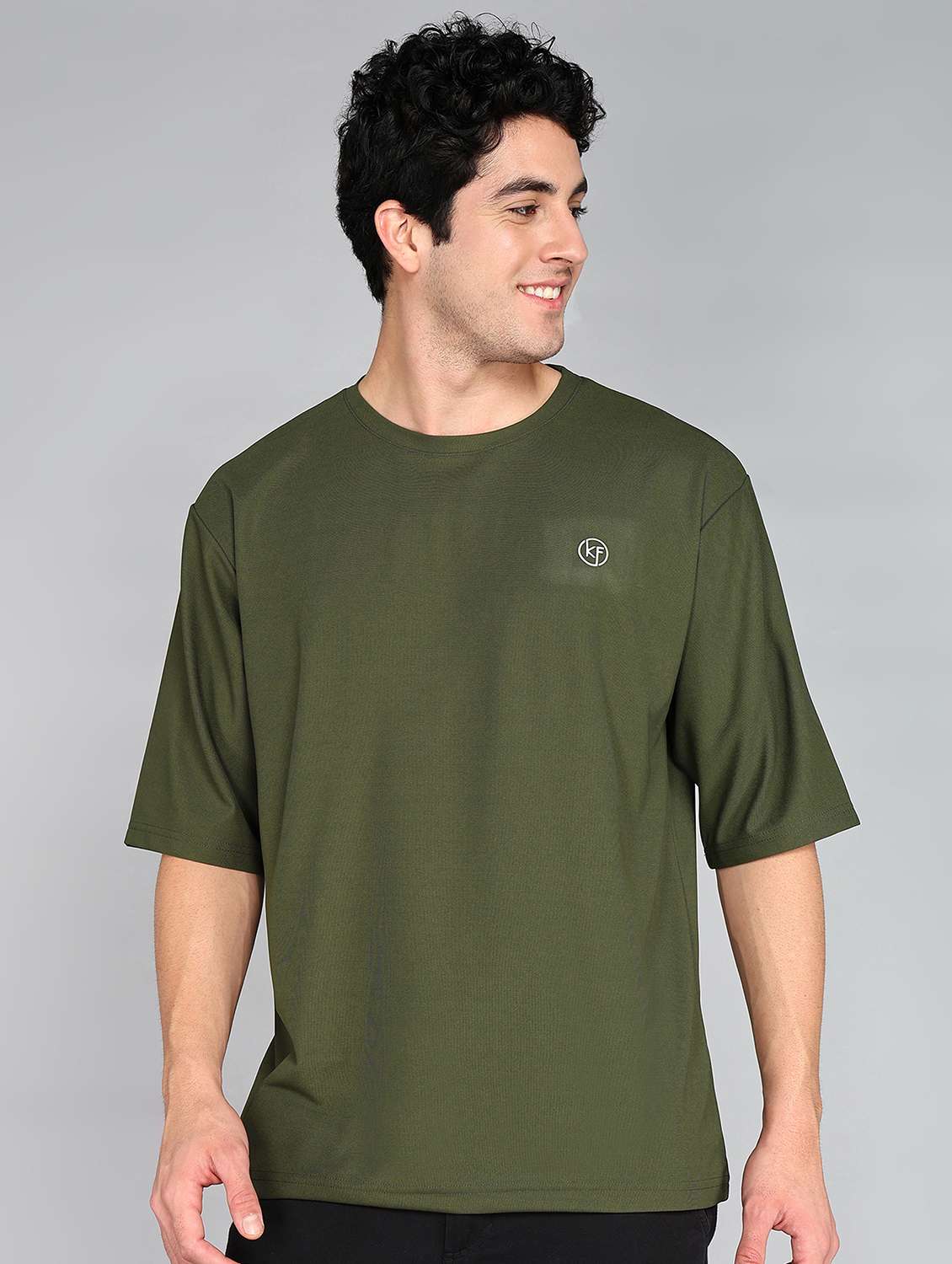 men crew neck logo print t-shirt