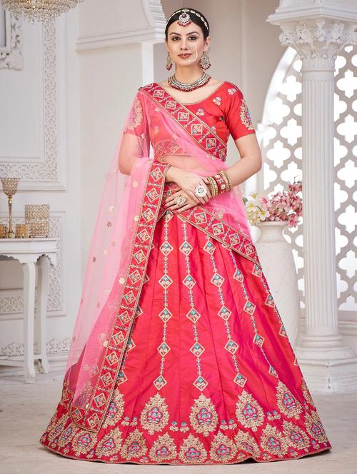 women flared semi-stitched lehnga - 20970455 - Standard Image - 0