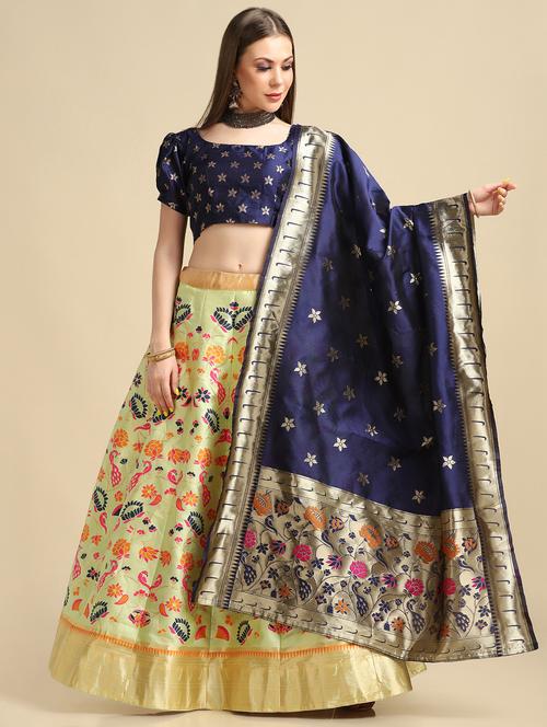 banarasi lehenga choli with dupatta set - 20970464 -  Standard Image - 0