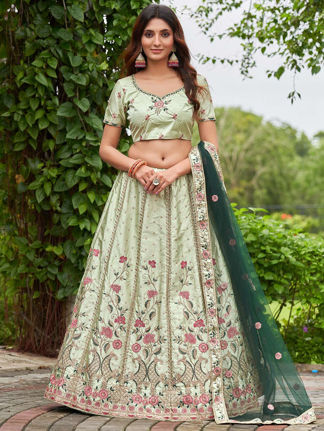 women embroidered lehenga choli with dupatta - 20970495 -  Zoom Image - 0