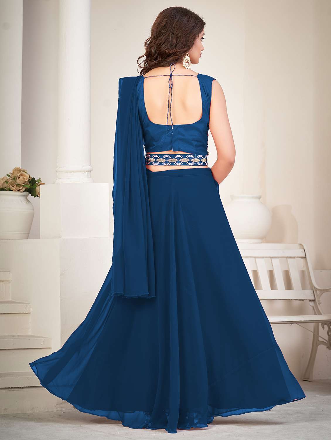 women flared semi stitched lehenga  - 20970501 -  Standard Image - 2