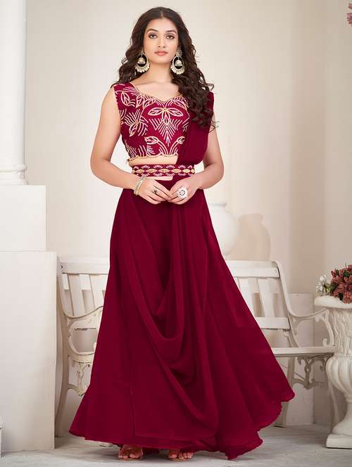 women flared semi stitched lehenga  - 20970502 -  Standard Image - 0