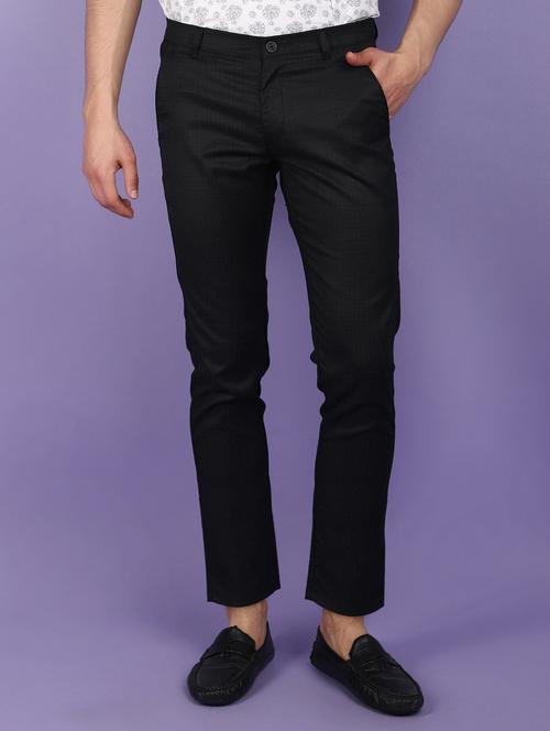 men checkered ankle length chinos  - 20970511 -  Standard Image - 0