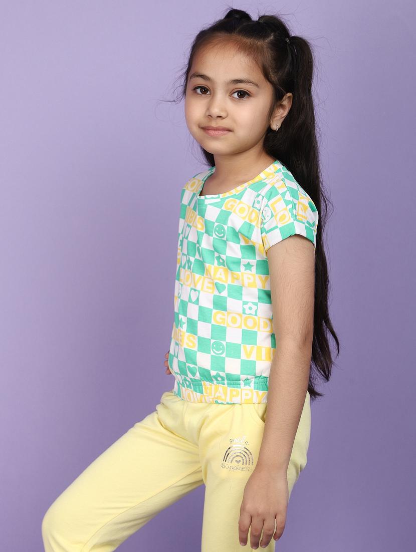 girls round neck printed regular tee - 20970536 - Standard Image - 2