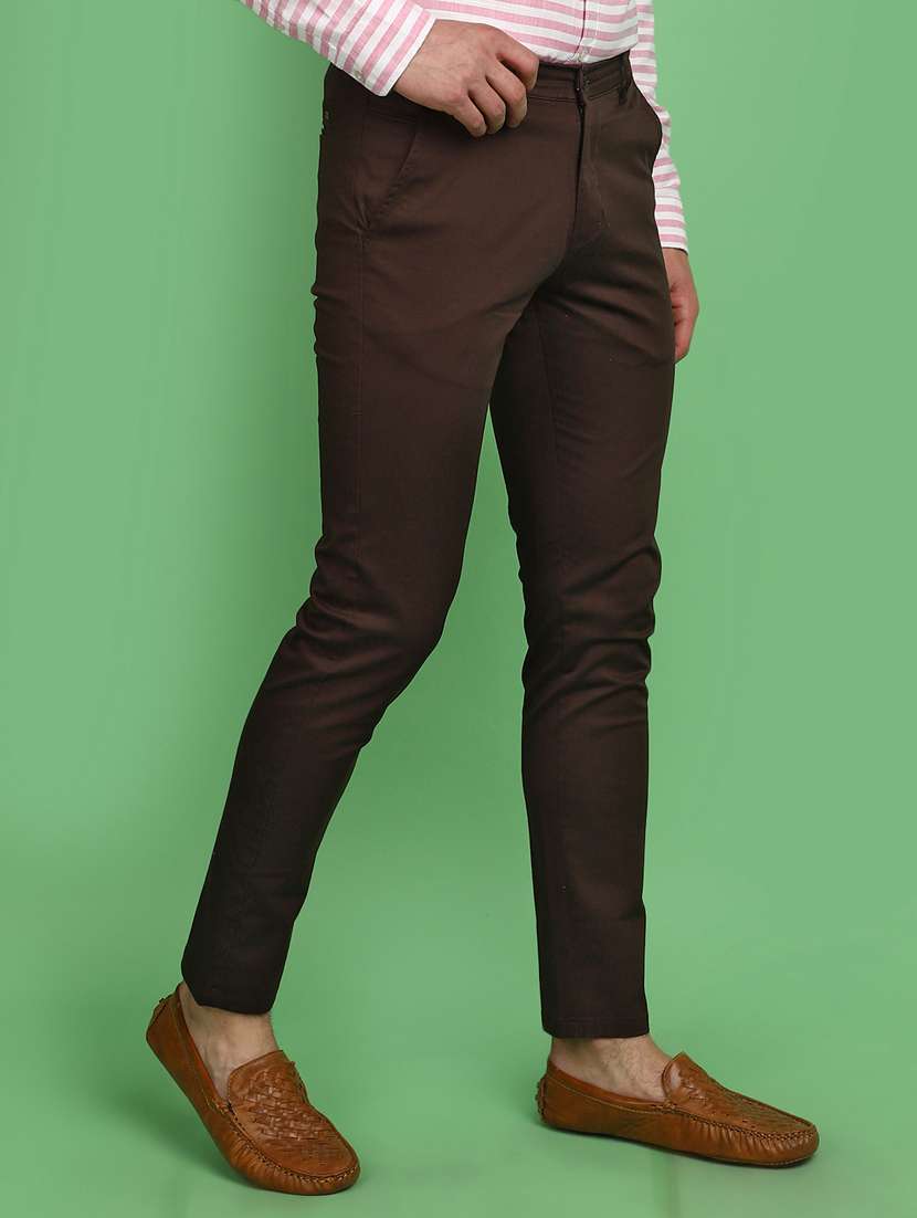 men solid ankle length chinos  - 20970603 -  Standard Image - 2