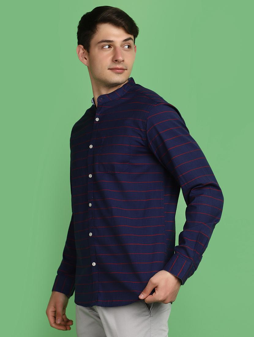 stripes printed casual shirt - 20970616 - Standard Image - 2