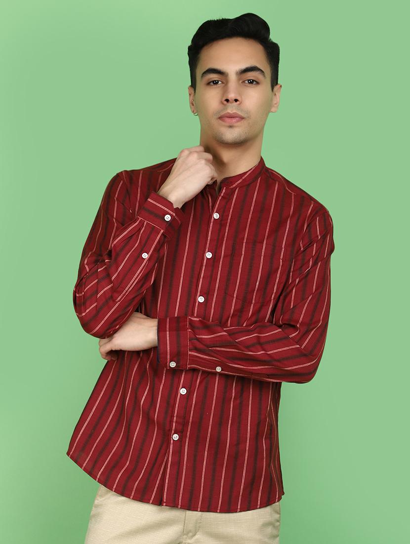 stripes printed casual shirt - 20970617 - Zoom Image - 0