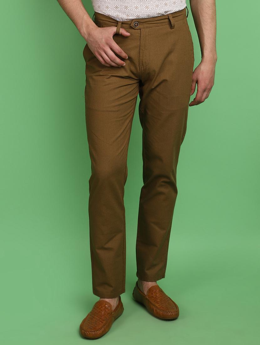 men solid ankle length chinos - 20970640 - Zoom Image - 0