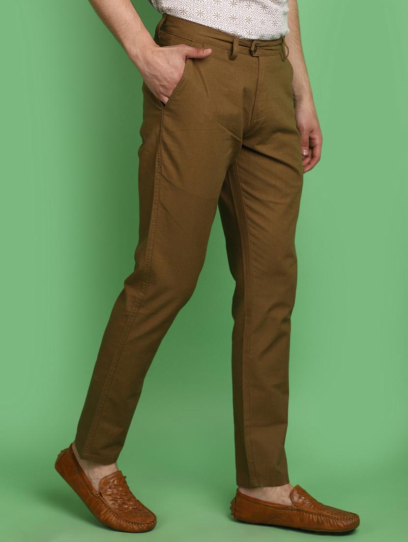 men solid ankle length chinos - 20970640 - Standard Image - 2
