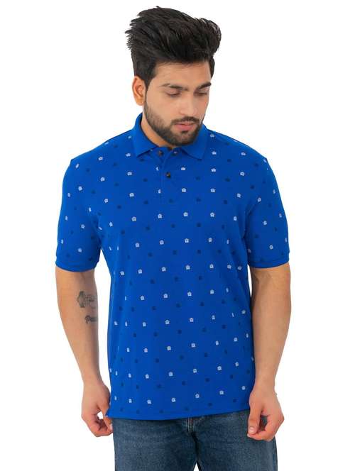 men polo neck printed t-shirt - 20970655 -  Standard Image - 0