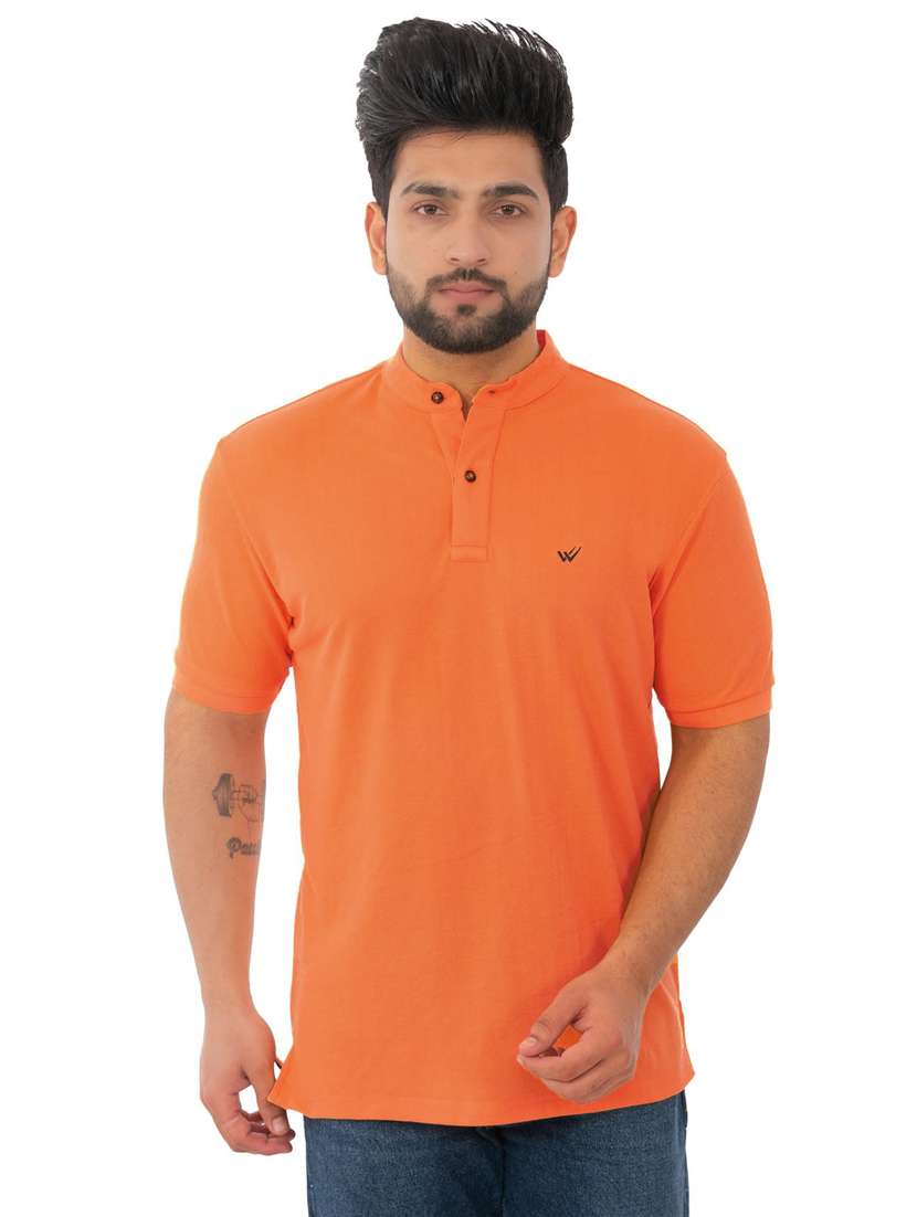 men solid short sleeves t-shirt