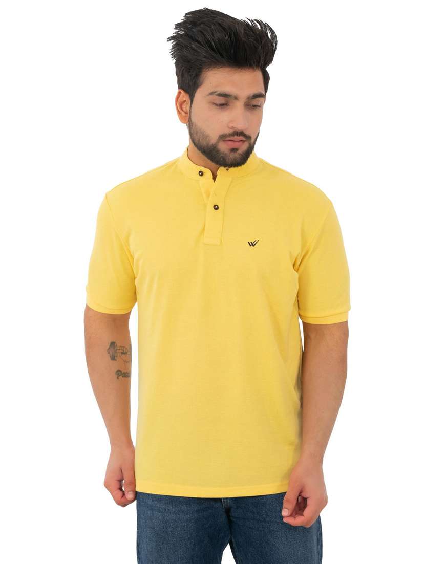 men solid short sleeves t-shirt