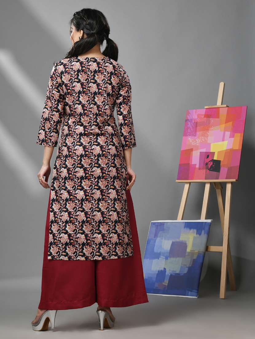 women floral printed kurta pant set - 20970897 -  Standard Image - 2