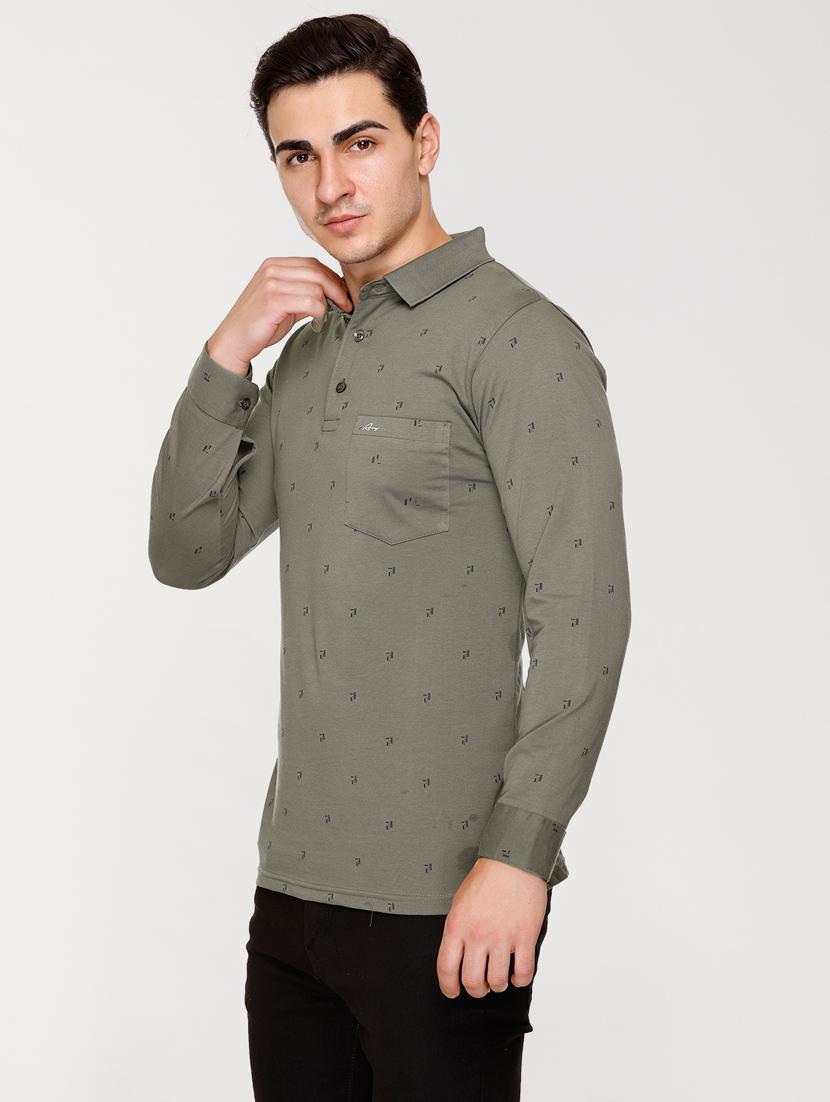 men polo neck printed t-shirt - 20971473 - Standard Image - 2