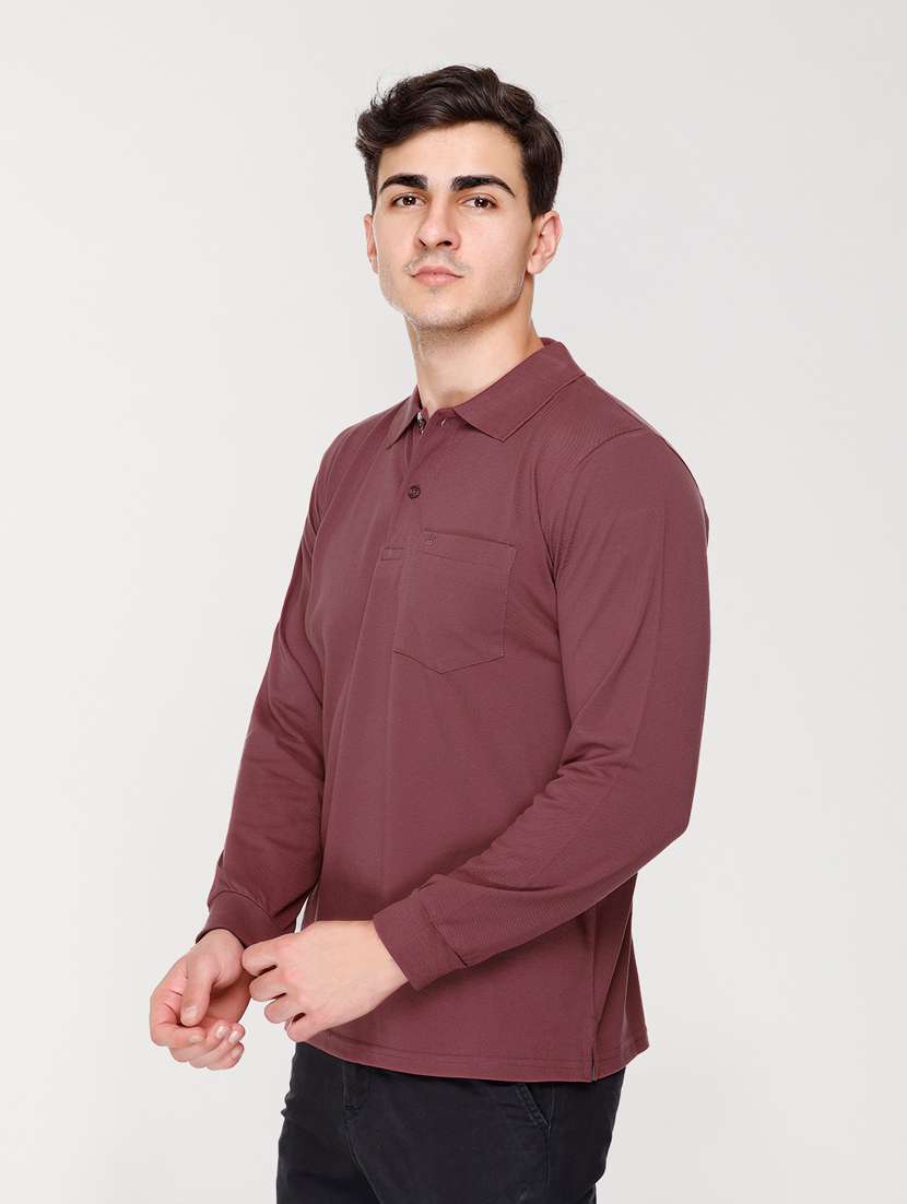 men solid polo t-shirt