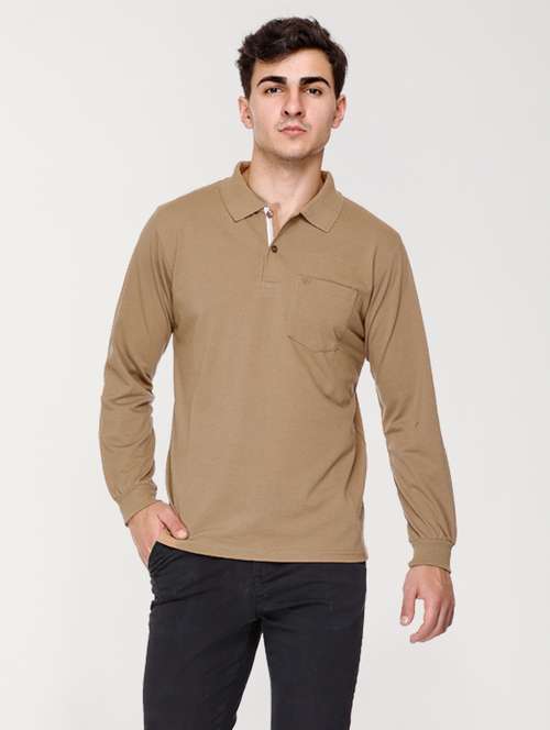 men solid polo t-shirt - 20971498 -  Standard Image - 0