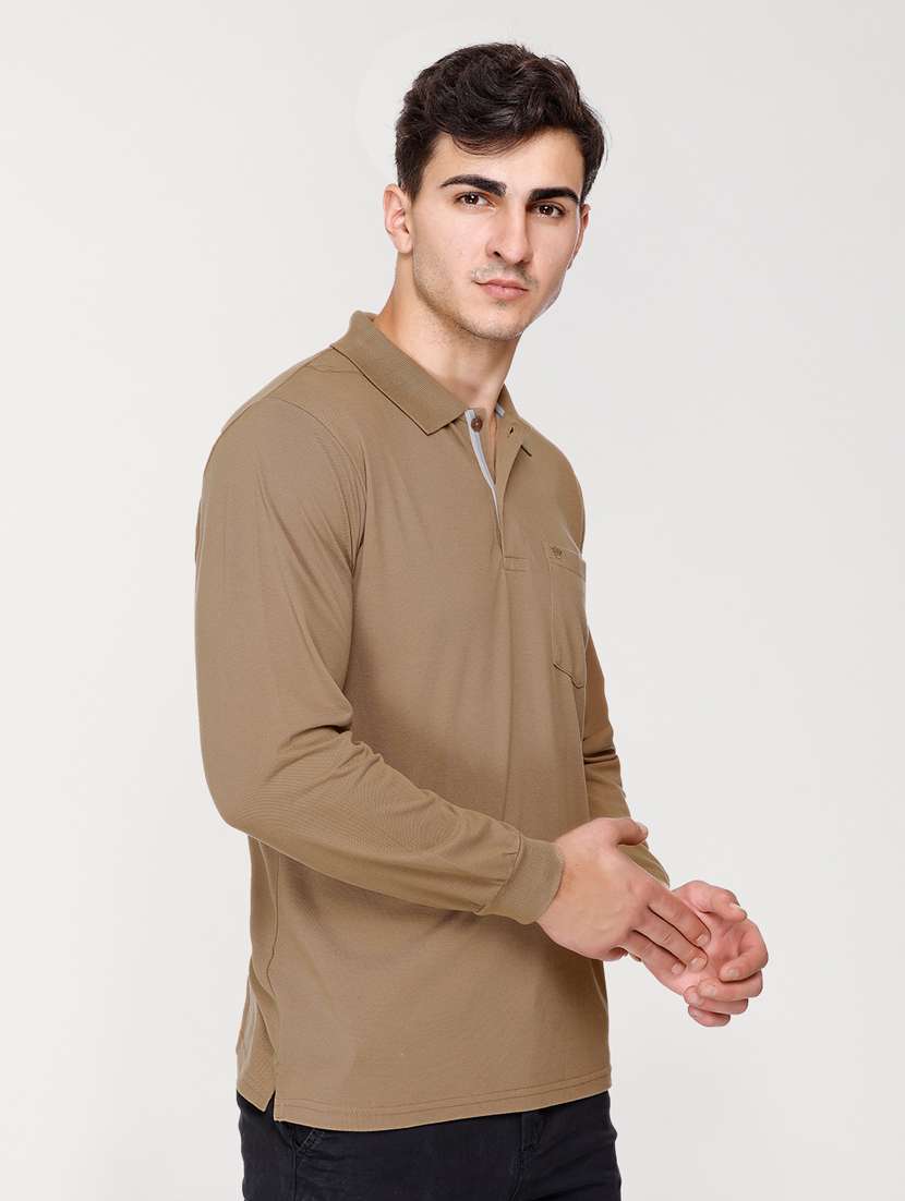 men solid polo t-shirt - 20971498 - Standard Image - 2