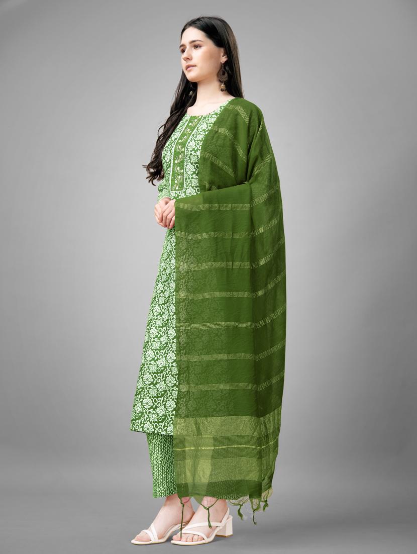 women three quarter sleeve kurta pant set - 20971630 - Standard Image - 2