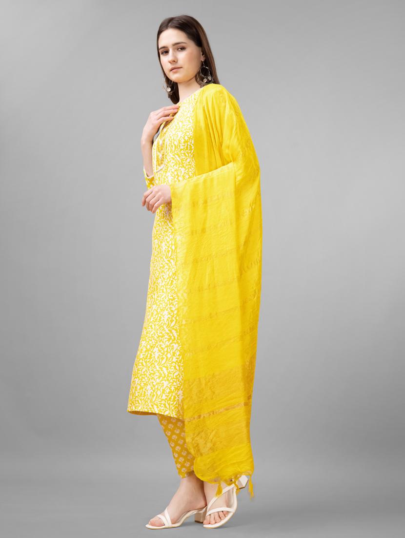women three quarter sleeve kurta pant set - 20971635 - Standard Image - 2