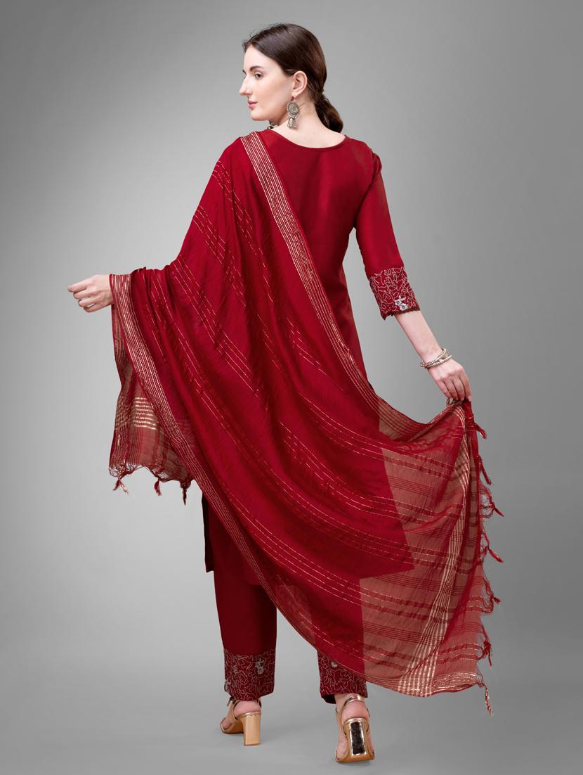 women embroidered kurta pant suit set - 20971696 - Standard Image - 2