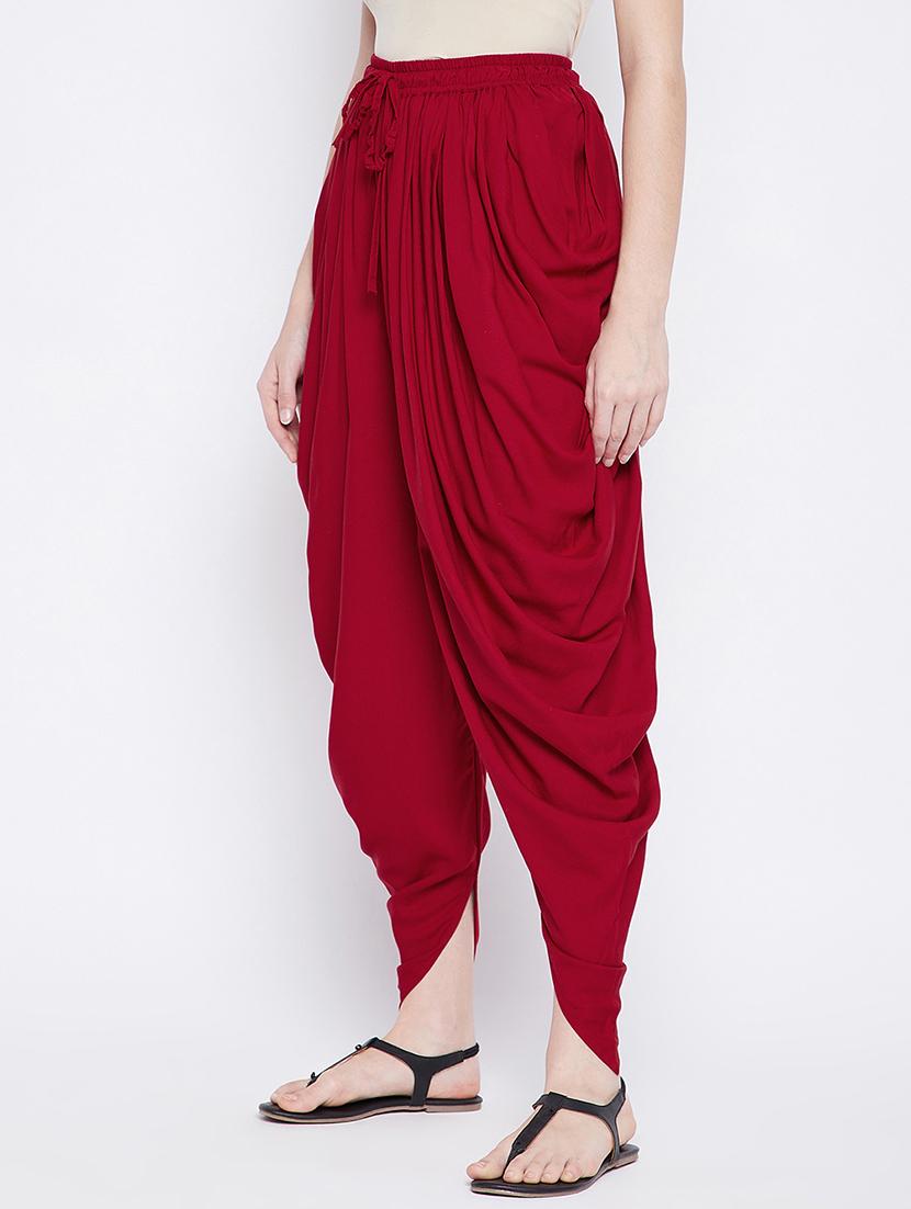 women solid color dhoti salwar - 20971784 - Standard Image - 2