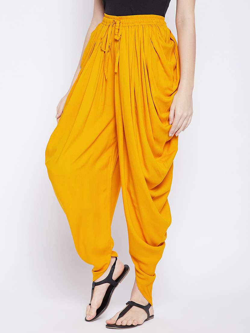women solid color dhoti salwar - 20971785 - Standard Image - 2