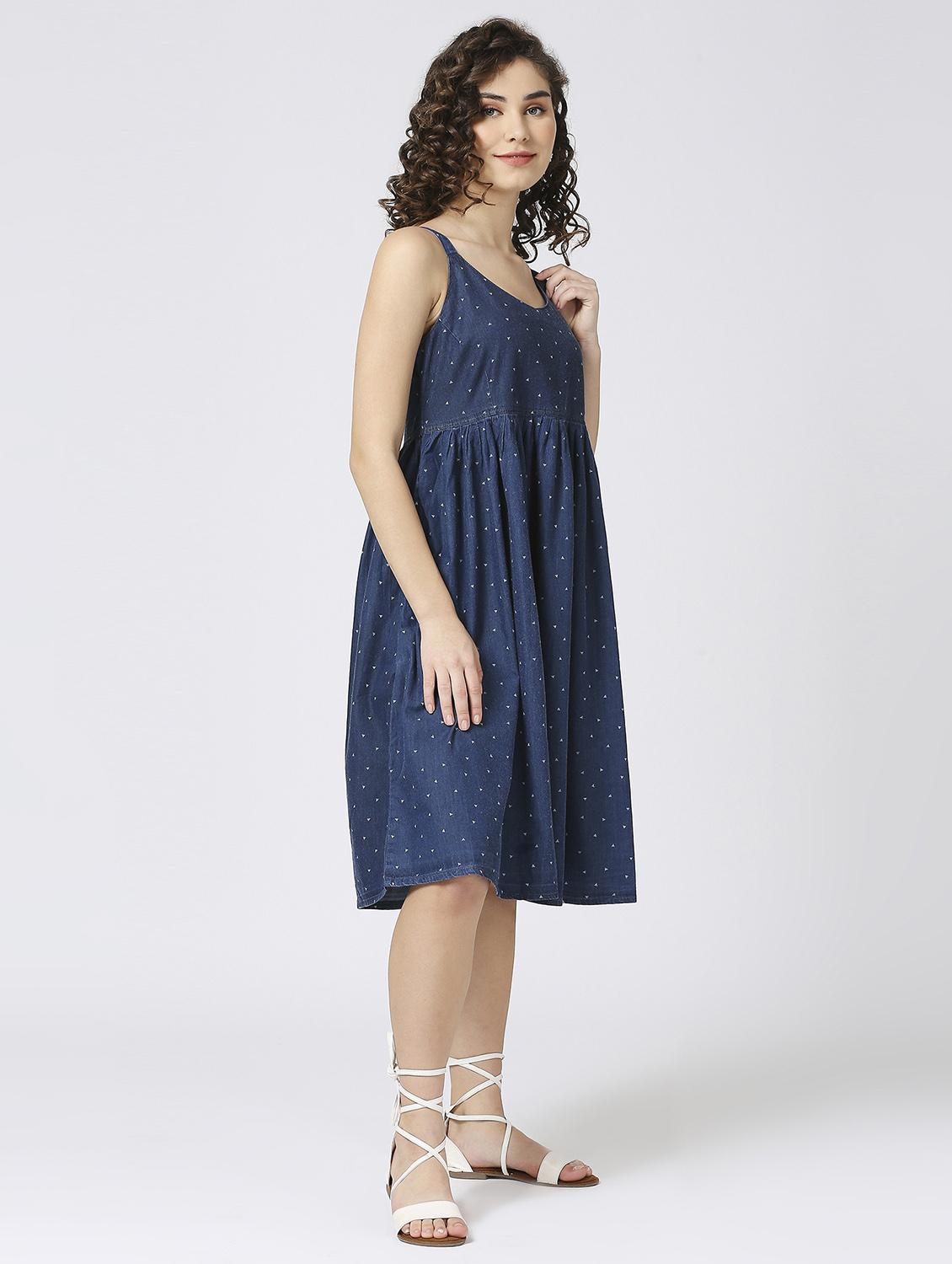 women printed fit & flared dress - 20971827 - Standard Image - 2
