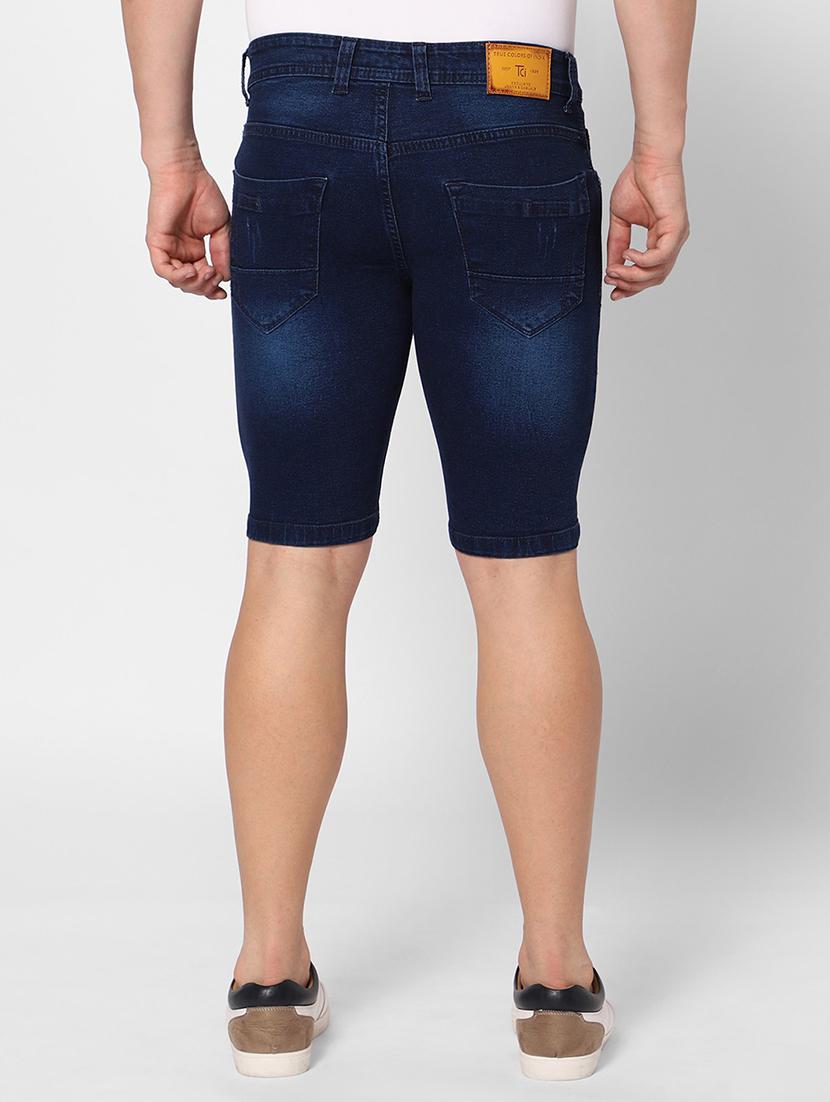navy blue denim short - 20971985 - Standard Image - 2