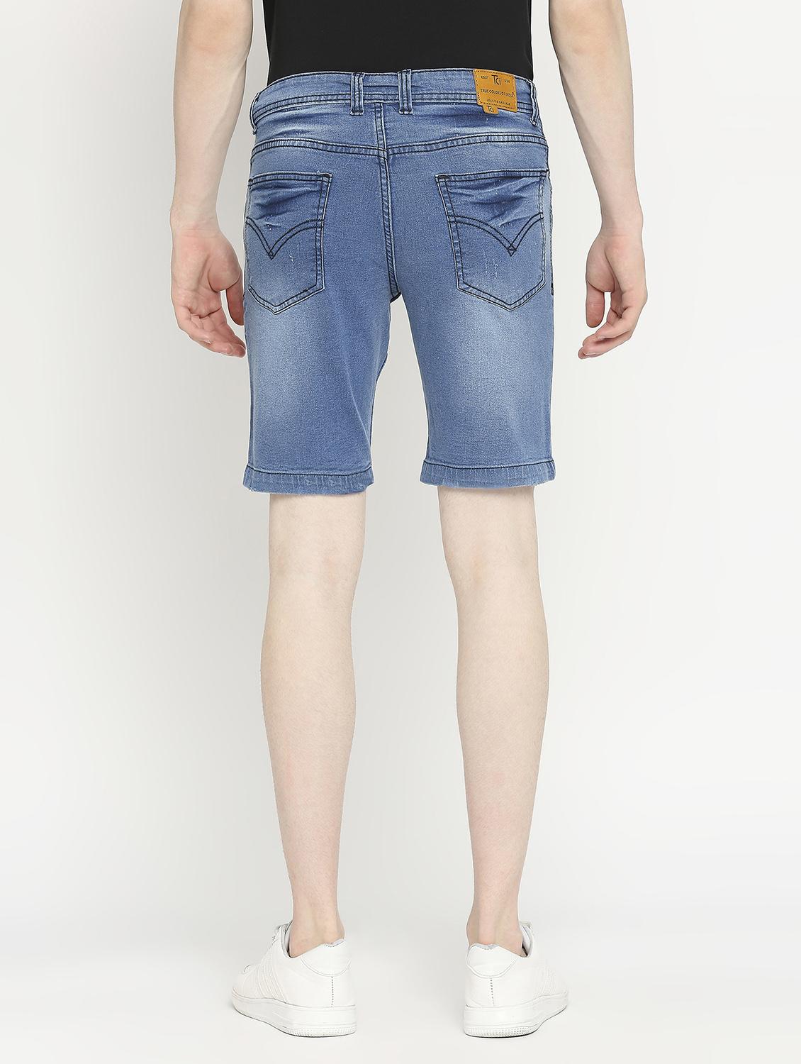 light blue denim short - 20971986 - Standard Image - 2