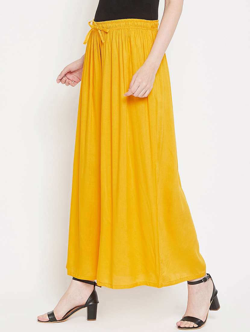 women full length solid flared palazzo - 20972065 -  Standard Image - 2