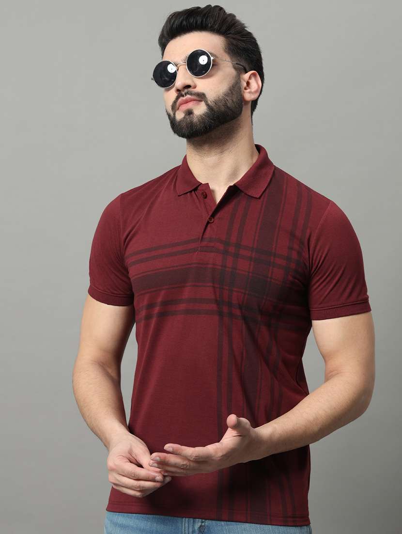 men striped polo t-shirt