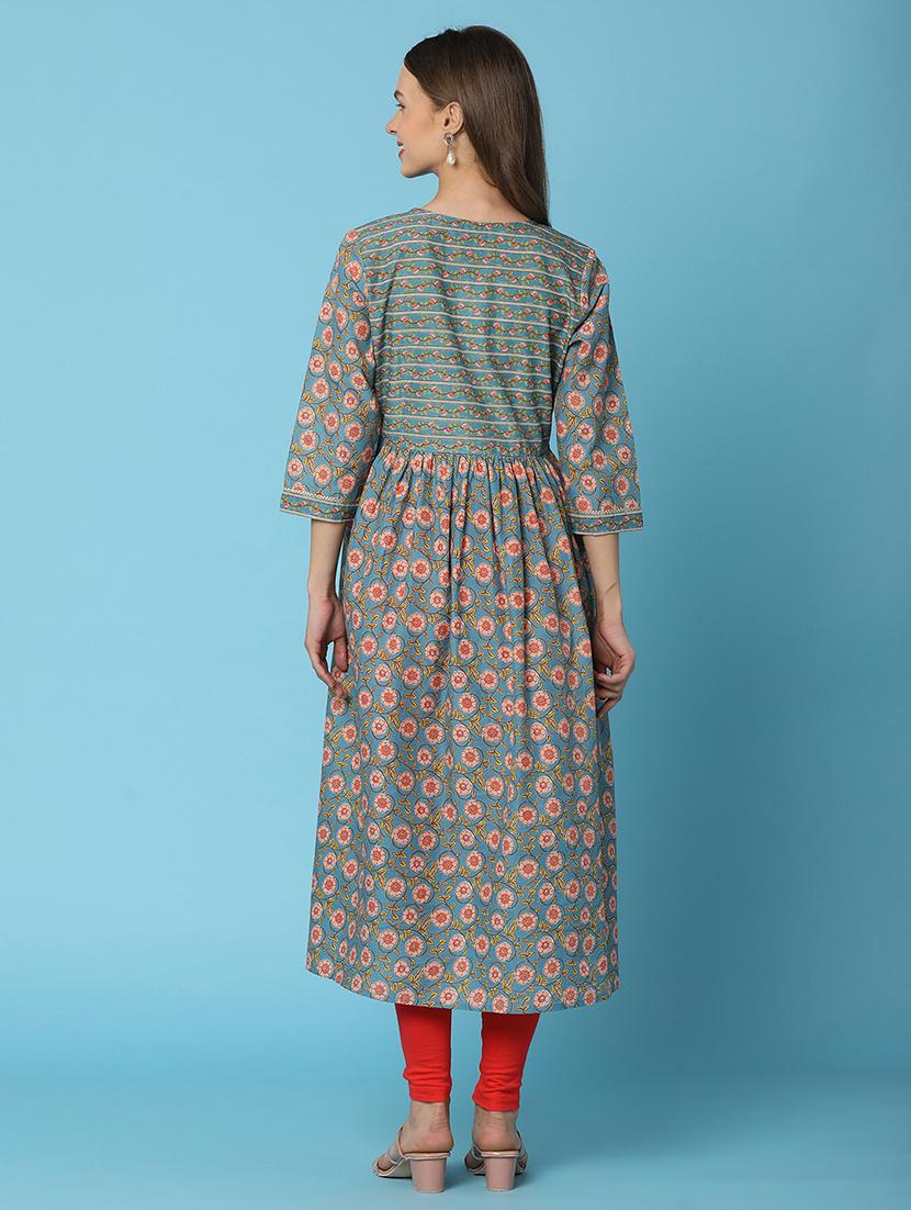 women multicolored printed a-line kurta - 20972443 - Standard Image - 2