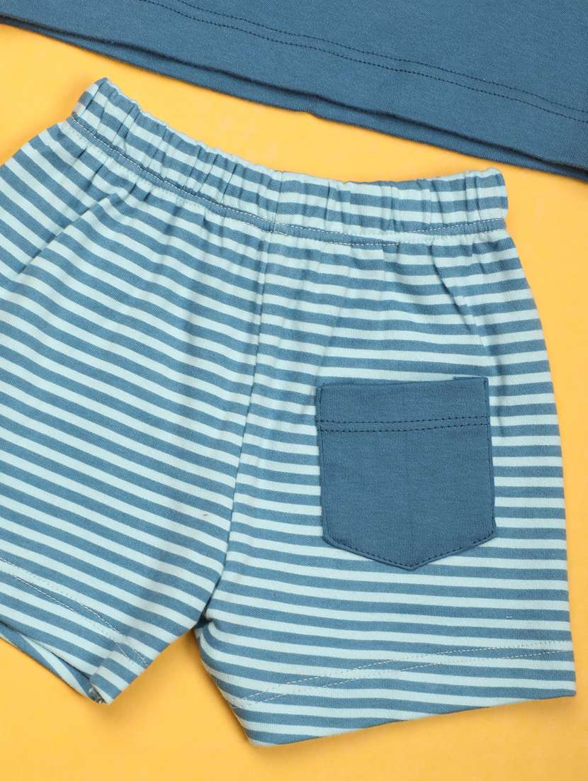 boys round neck printed shorts set - 20972465 -  Standard Image - 2