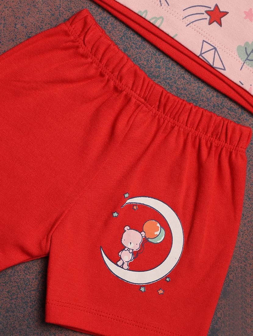 boys round neck printed shorts set - 20972469 - Standard Image - 2