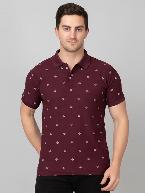 men polo neck printed t-shirt - 20973030 -  Standard Image - 0