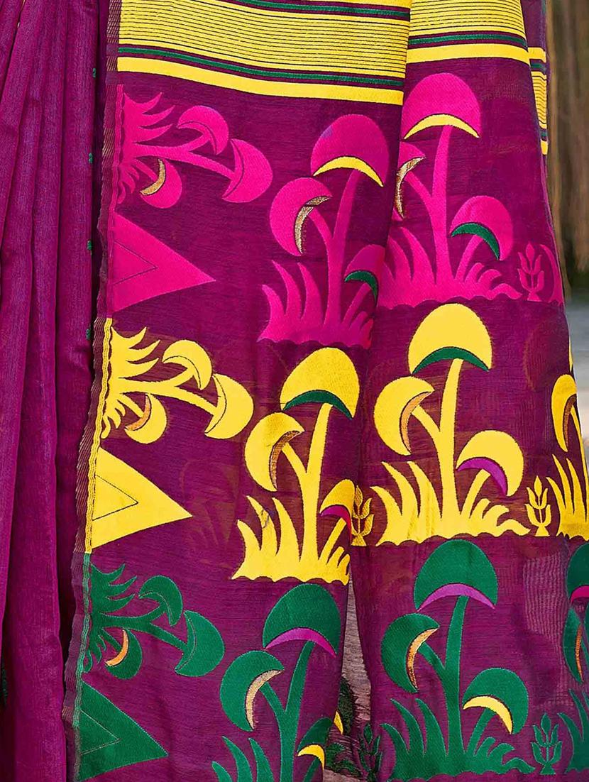 self design jamdani saree - 20973659 - Standard Image - 2
