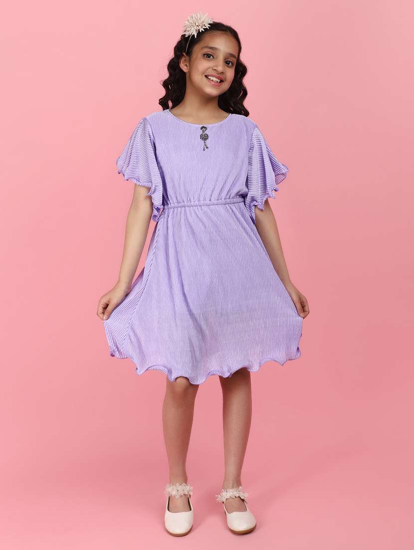 lavender acrylic blend frock