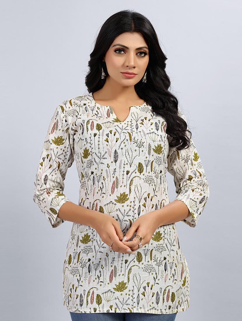women three quarter sleeve straight kurti - 20974004 - Zoom Image - 0