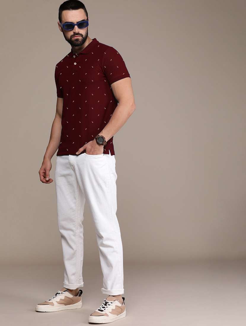 men polo neck printed t-shirt - 20977331 -  Standard Image - 2