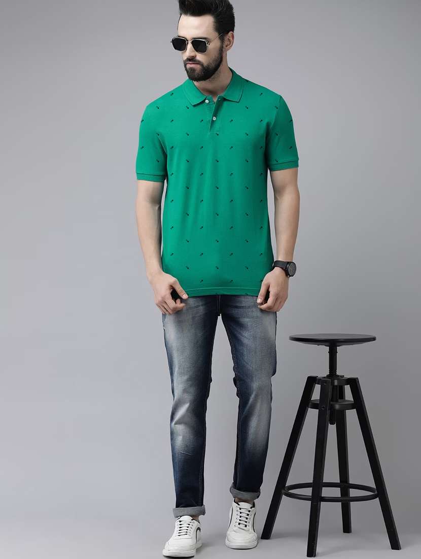 men polo neck printed t-shirt - 20977335 -  Standard Image - 2