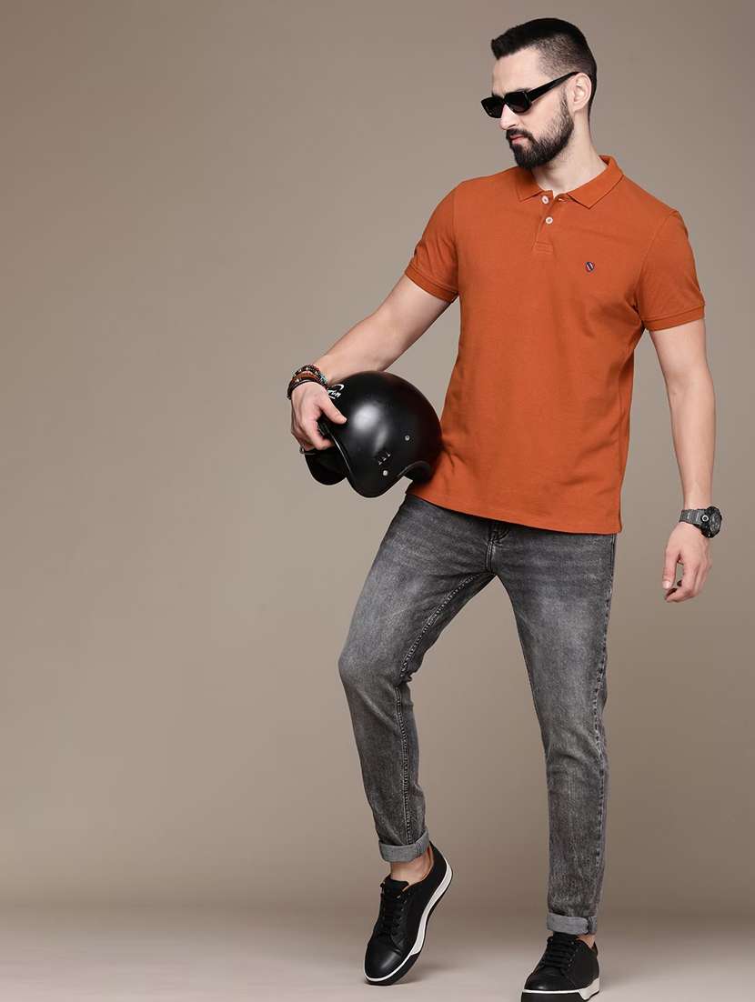 men polo neck logo print t-shirt - 20977351 -  Standard Image - 2