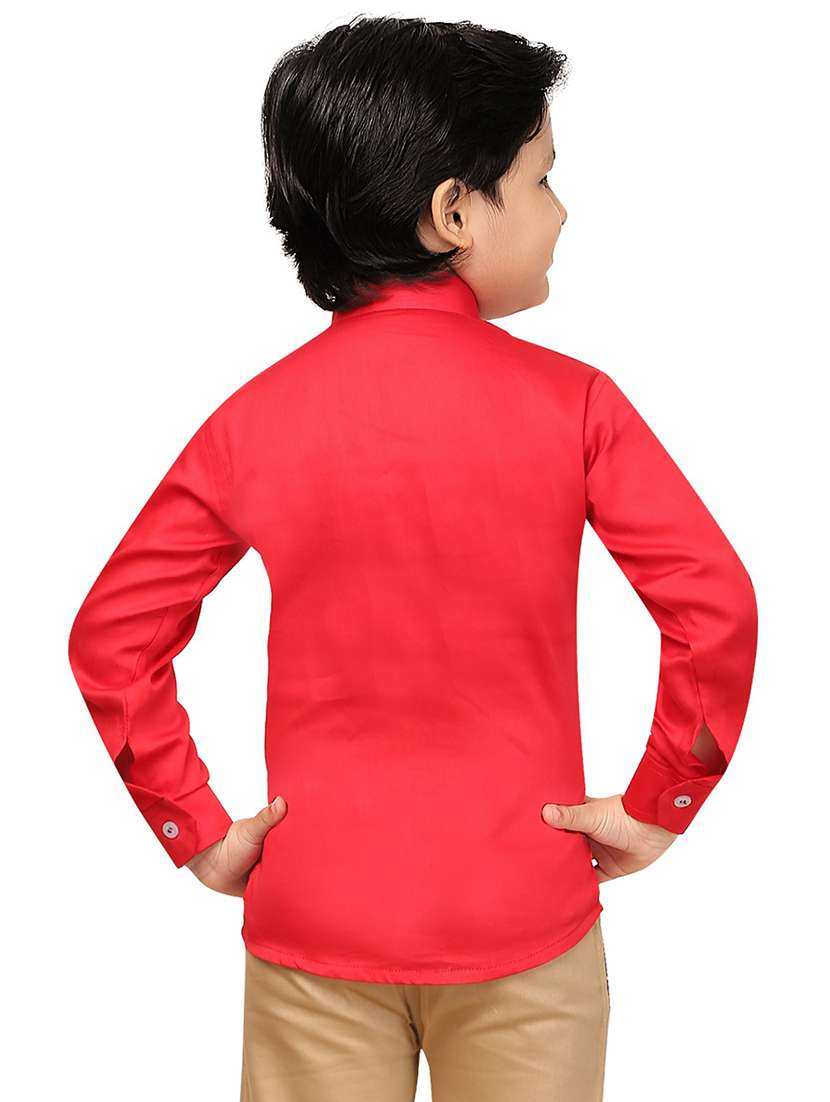 red cotton blend shirt - 20977558 -  Standard Image - 2