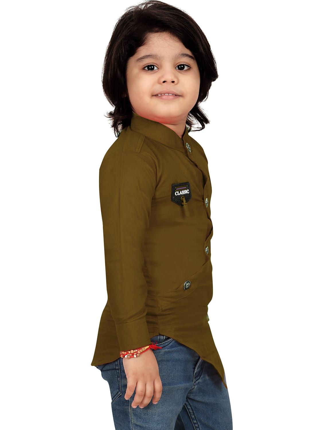 kids long sleeve casual kurta - 20977644 - Standard Image - 2