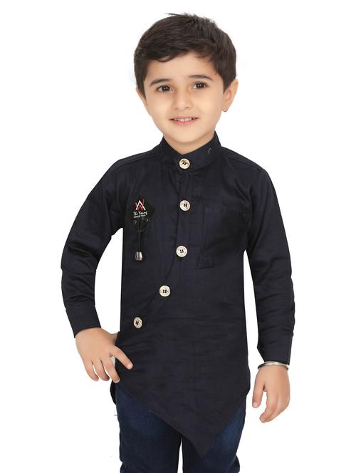 kids long sleeve casual kurta - 20977645 -  Standard Image - 0