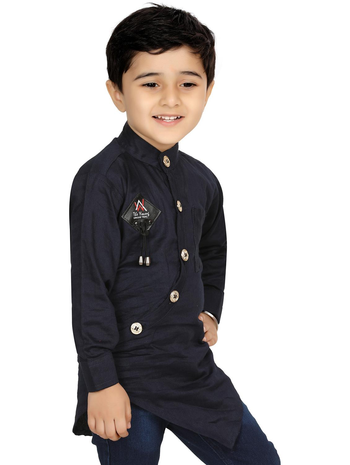 kids long sleeve casual kurta - 20977645 - Standard Image - 2