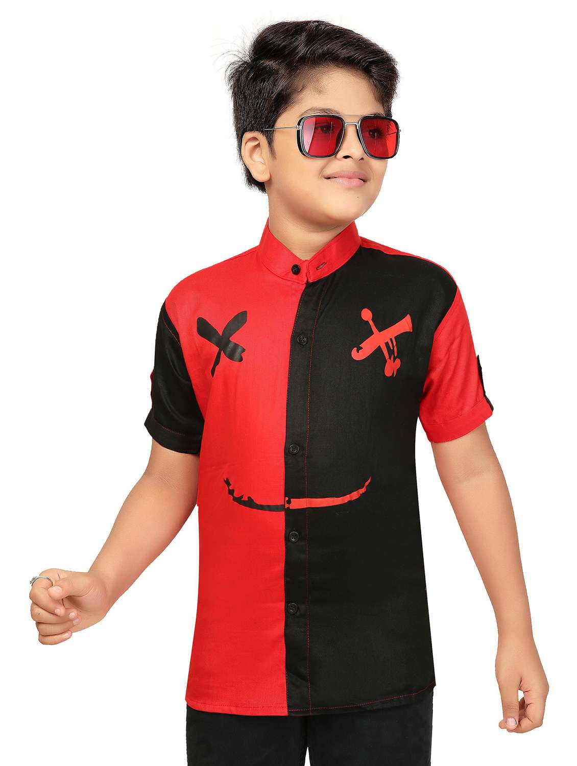 kids short sleeve casual shirt