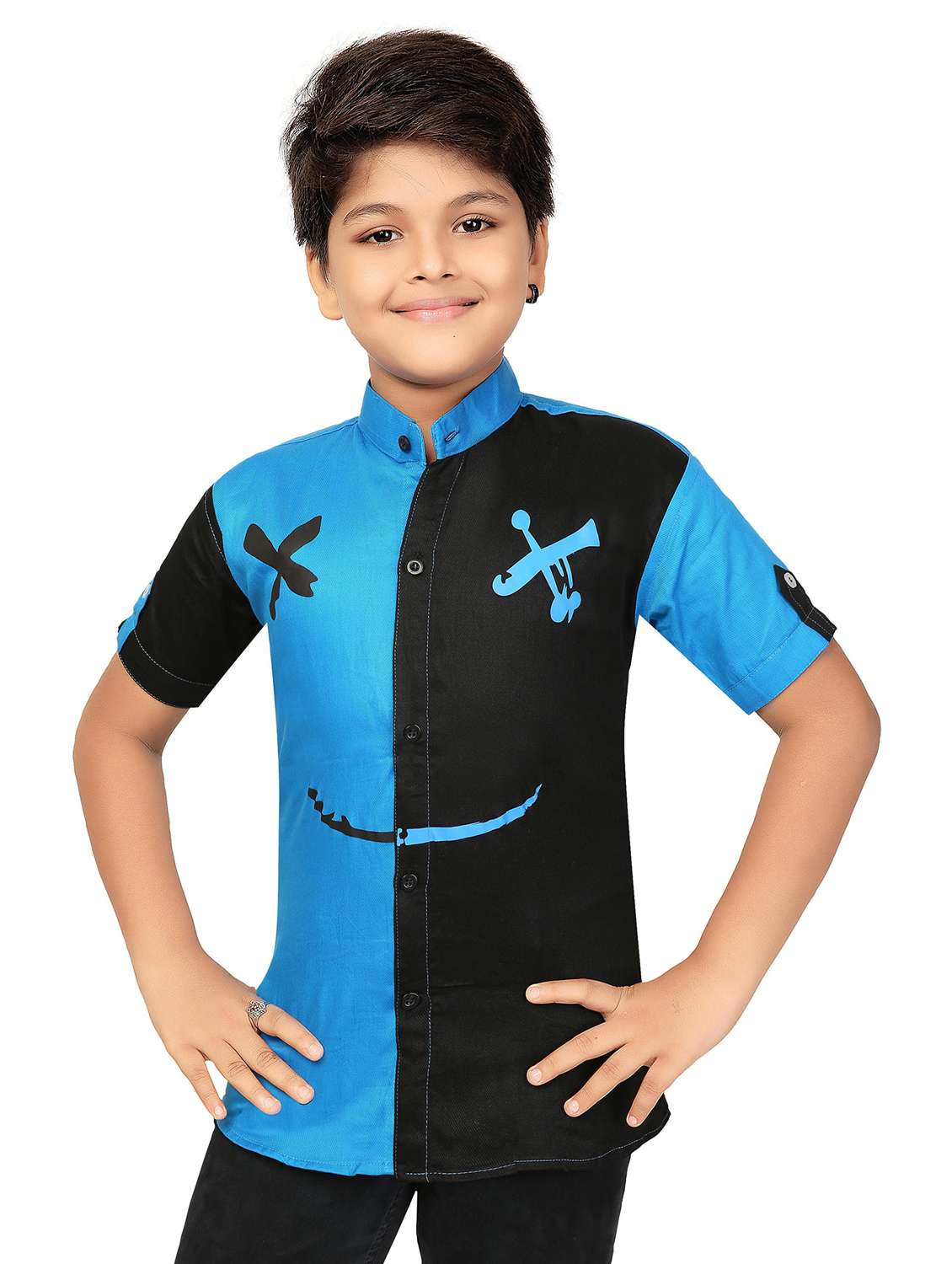 kids short sleeve casual shirt