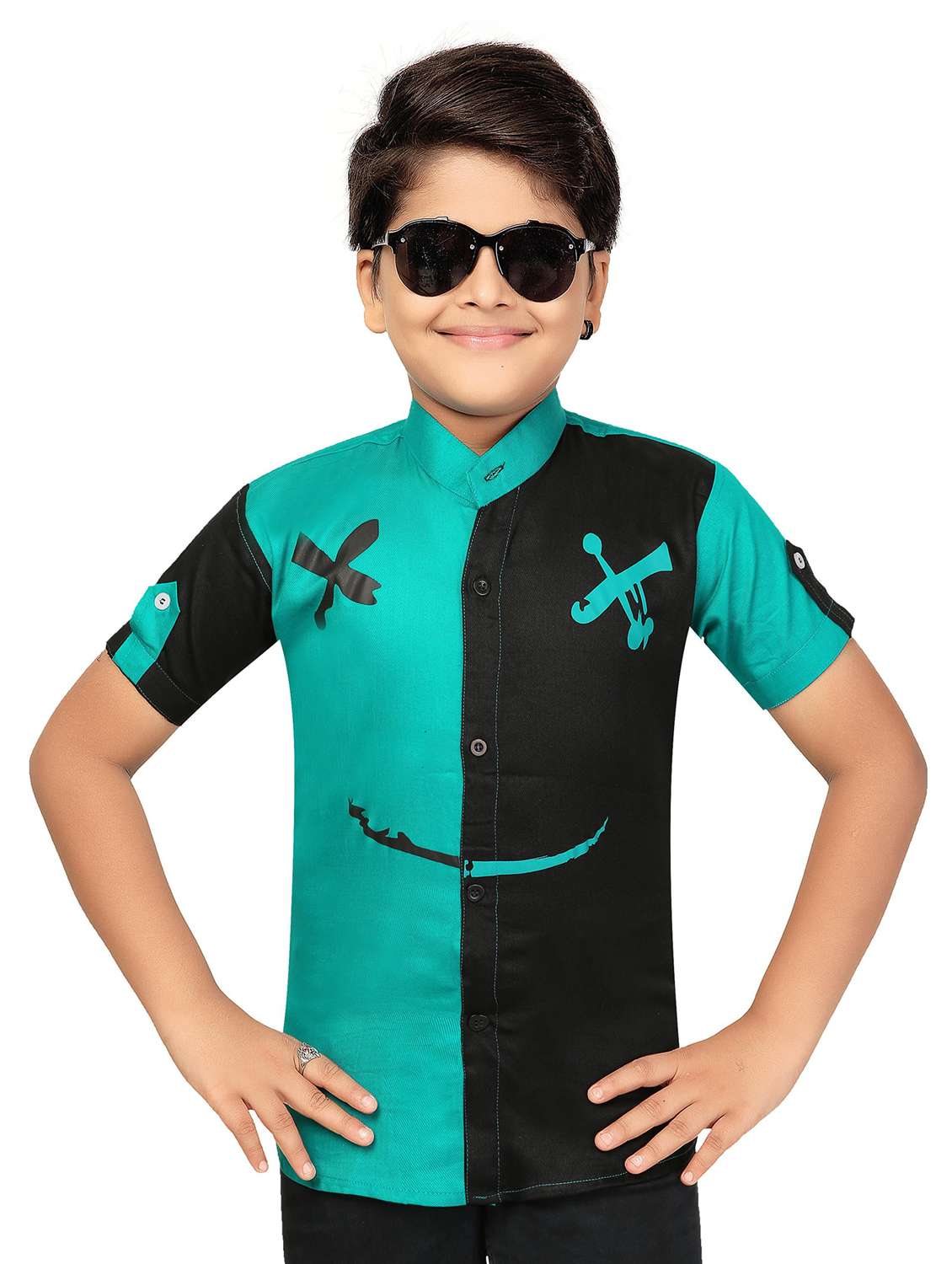 kids short sleeve casual shirt