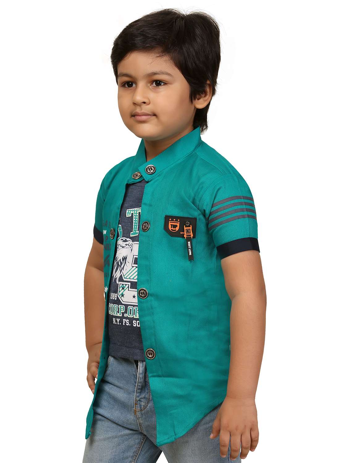 boys typographic jacket with attached t-shirt - 20977771 -  Standard Image - 2