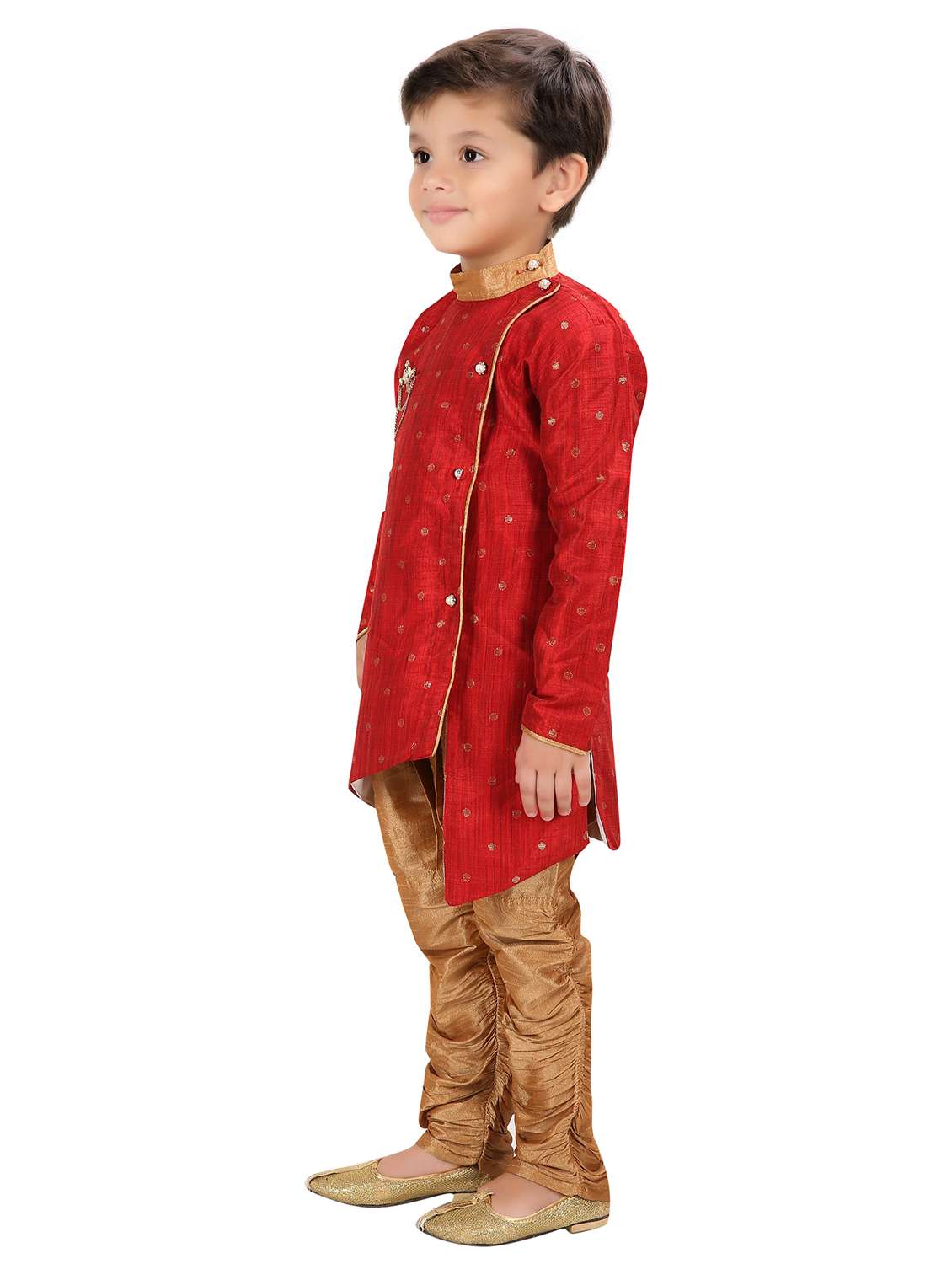 boys self design asymmetric kurta & pyjama set - 20977904 -  Standard Image - 2